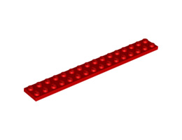 Плочка 2X16: {ярко червен}