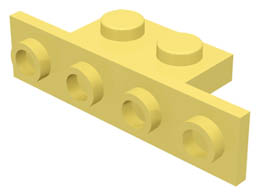 Ъглова плочка 1X2/1X4 (*) : {студено жълт}