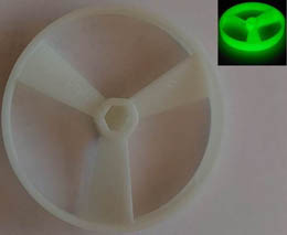 Bionicle Rhotuka Spinner, Solid Color - Without Code on Side: {фосфористиращо бял}