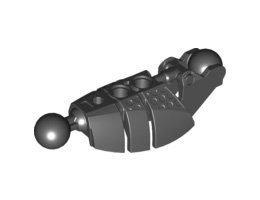 Bionicle Piraka Leg Lower Section with 2 Ball Joints: {черен}