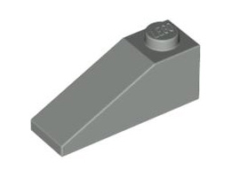 Покривна плочка 1X3/25°: {сив}
