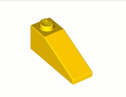 Покривна плочка 1X3/25°: {ярко жълт}