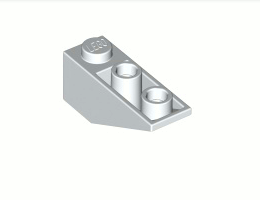 Покривна плочка 1X3/25° инверсна: {бял}