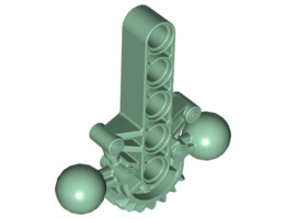 Bionicle Hips / Lower Torso with 2 Ball Joints and 7 Tooth Half Gear: {пясъчно зелен}