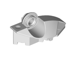 Тухличка с извивка 3X5½, Ø4.85: {светло каменно сив}