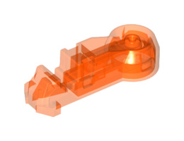 Bionicle Head Connector Block Eye/Brain Stalk (Piraka) - Light-Up: {прозрачно флуорисциращо червеникаво оранжев}
