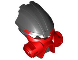 Bionicle Mask Kiril with Black Top (Dume): {ярко червен}