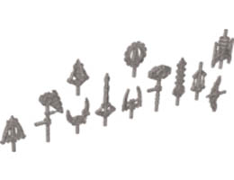 Minifigure, Weapon Pack Bionicle, 12 in Bag (Multipack): {сребрист}