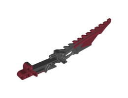 Bionicle Weapon Vahki Staff of Confusion, Marbled Black Pattern: {нов тъмно червен}