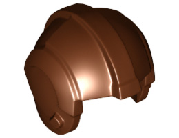 Minifigure, Headgear Helmet SW Rebel Pilot, Plain: {червеникаво-кафяв}