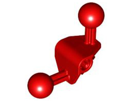 Bionicle Ball Joint 4 x 4 x 2 90 Degree with 2 Ball Joints and Axle Hole : {ярко червен}