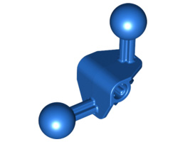 Bionicle Ball Joint 4 x 4 x 2 90 Degree with 2 Ball Joints and Axle Hole : {ярко син}