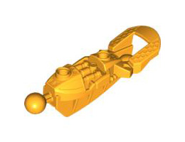 Bionicle Toa Inika Leg Lower Section: {огнено жълто-оранжев}