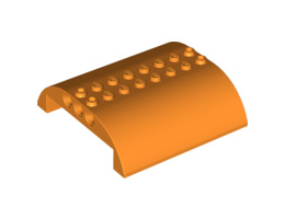 Slope, Curved 8 x 8 x 2 Double: {ярко оранжев}