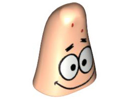 Minifigure, Head Modified Patrick Pattern: {светло нуга}