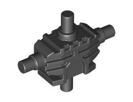 Torso Mechanical Armor with 4 Pins, Bionicle: {черен}
