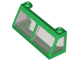 Windscreen 2 x 6 x 2 Train with Trans-Black Glass: {тъмно зелен}