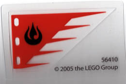 Plastic Flag with Avatar Fire Nation Red Pattern, Sheet of 1: {прозрачен}