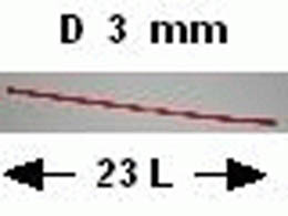 Hose, Rigid 3mm D. 23L / 18.4cm: {ярко червен}