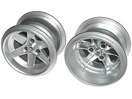 Wheel 62mm D. x 46mm Technic Racing Large: {металическо сребрист}