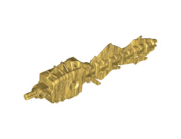 Bionicle Weapon Inika Light-up Energized Flame Sword (8727): {топло златист}
