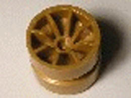 Wheel 18mm D. x 14mm Spoked: {топло златист}