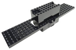 Electric, Train 9V RC Train Base 6 x 30 with IR Receivers and Battery Compartment: {черен}