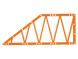 Support 31 x 13 Girder, Trapezoid: {ярко оранжев}