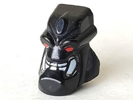 Minifigure, Head Modified Bionicle Piraka Reidak with Eyes and Teeth Pattern: {черен}