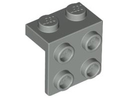 Ъглова плочка 1X2 / 2X2 : {сив}