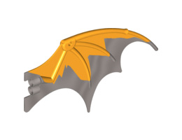 Dragon Wing 19 x 11 with Marbled Bright Light Orange Trailing Edge Pattern: {сребрист}