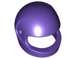 Minifigure, Headgear Helmet Motorcycle (Standard): {светло виолетов}