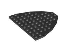 Wedge, Plate 9 x 10 (Boat Bow Plate): {черен}