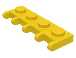 Hinge Vehicle Roof Holder 1 x 4: {прозрачно син}