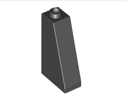Покривна плочка 1X2x3/73° : {черен}