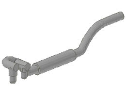 Vehicle, Exhaust Pipe Twin Inlet 11L Right: {сив}
