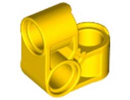 Техник, перпендикулярен щифтов конектор 2 x 2 огънат : {ярко жълт}