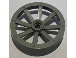 Wheel Wagon Large 33mm D., Hole Round for Wheels Holder Pin: {сив}