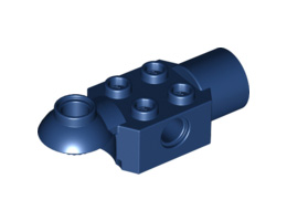 Technic, Brick Modified 2 x 2 with Pin Hole, Rotation Joint Ball Half (Horizontal Top), Rotation Joint Socket: {земно син}