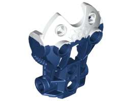 Bionicle Toa Inika Upper Arm Cover, Marbled White Pattern: {земно син}