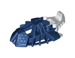 Bionicle Foot Toa Inika Elliptical with Marbled White Pattern: {земно син}