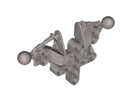 Bionicle Toa Inika Upper Torso / Shoulders Section: {сребрист}