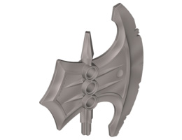 Large Figure Battle Axe Head: {сребърно метален}