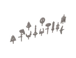 Minifigure, Weapon Bionicle Mini Weapon (Toa Kongu in 8894): {сребрист}