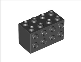 Кубче с пъпки 2X4x2 : {черен}
