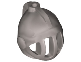Minifigure, Headgear Helmet Castle with Fixed Face Grille: {сребрист}