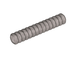 Hose, Ribbed 7mm D. 5L : {сребърно метален}