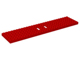 Train Base 6 x 28 with 3 Round Holes Each End: {ярко червен}