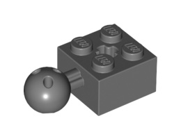 Тухличка 2X2 с топче O 10.2 : {тъмно каменно сив}