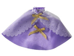Belville, Clothes Skirt Long, Plain, with Sheer Layer and 2 Gold Bows: {ярко виолетов}